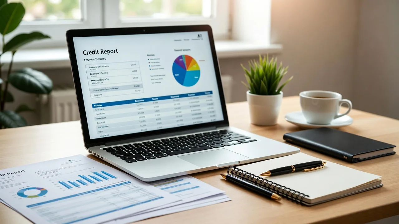 Review of personal credit reports and business financial documents before loan approval