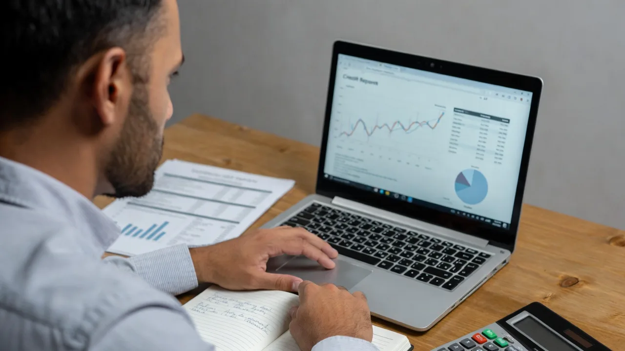 Business owner reviewing weak cash flow and credit issues after a loan setback