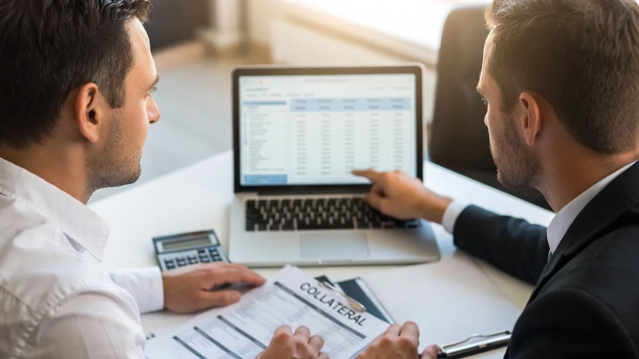 LLC owner comparing lender options and loan requirements with a financial advisor