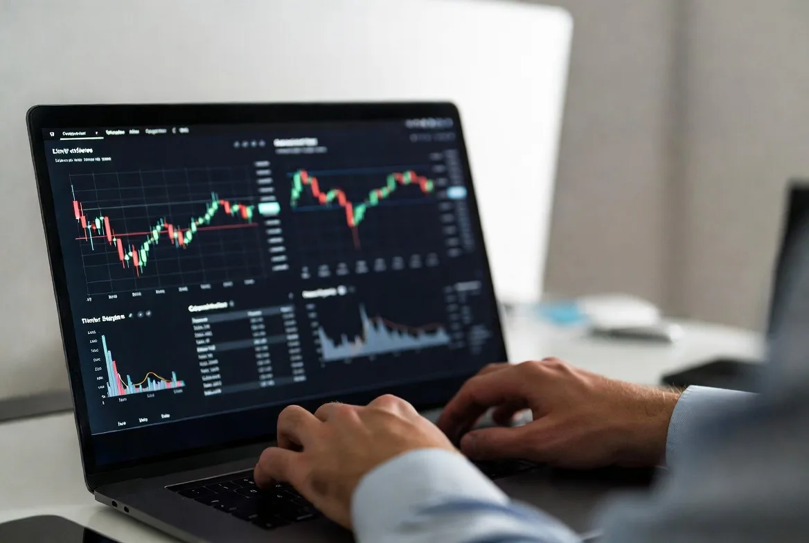 reviewing stock portfolio in brokerage account interface