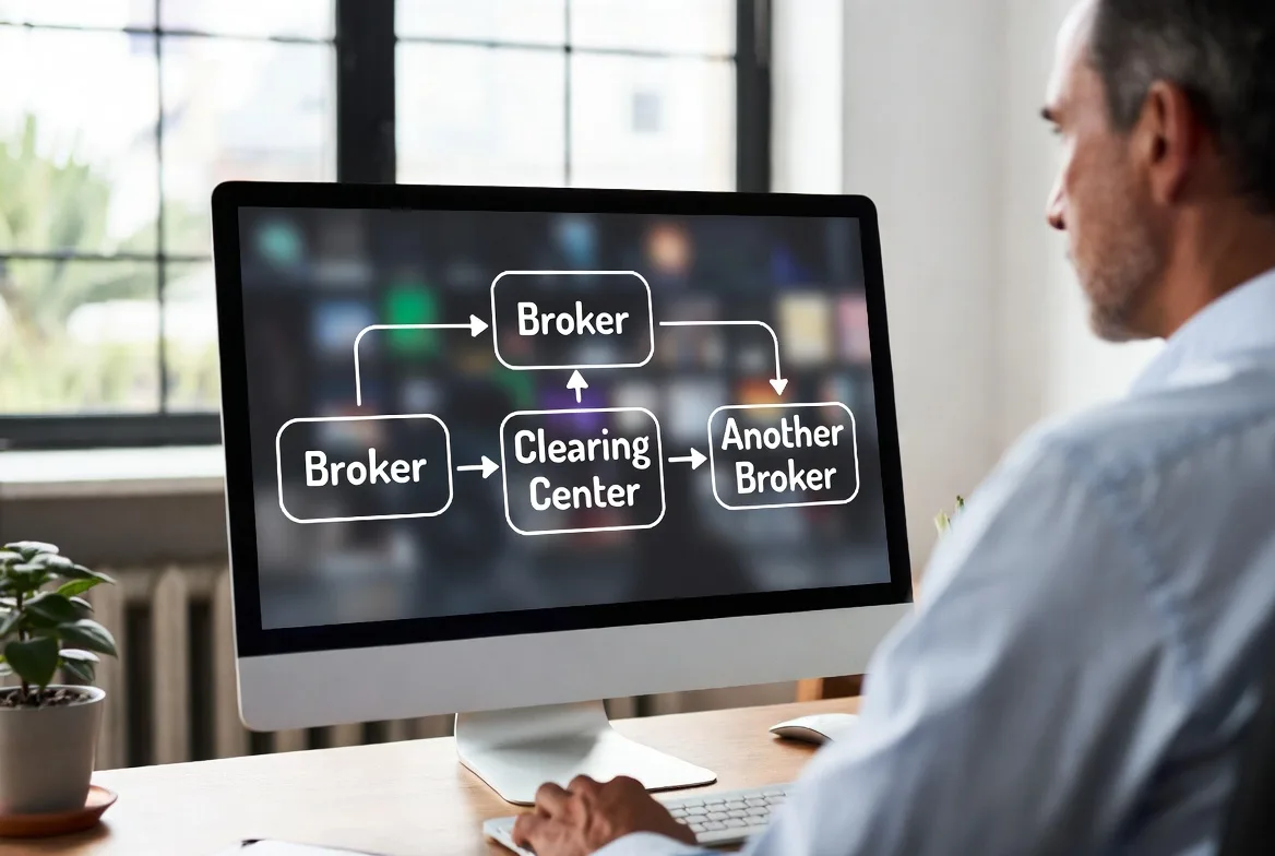 securities settlement process between brokers and clearinghouse